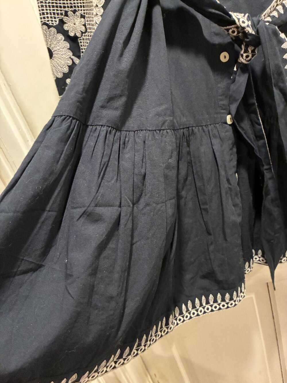 7 For All Mankind~ NWT!!~ Navy embroidered min dress. - Picture 10 of 16